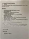 Uitnodiging voor de leden vergadering 